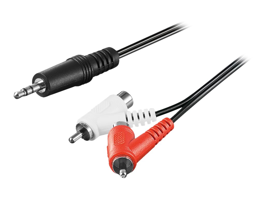 goobay - Audiokabel - mini-phone stereo 3.5 mm han til RCA x 2 - 1.5 m - sort