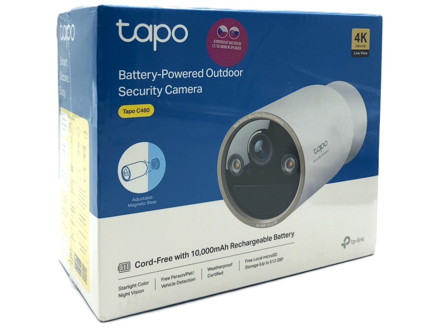 TP-Link Tapo C460(EU), IP-sikkerhedskamera, Udendørs, 3840 x 2160 pixel, Intern, Væg, Hvid