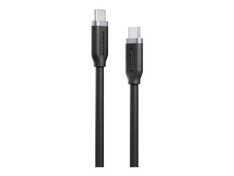 ALOGIC Elements Silicone USB-C to USB-C Charging Cable 240W with Bundle Strap and Durable Design - Black