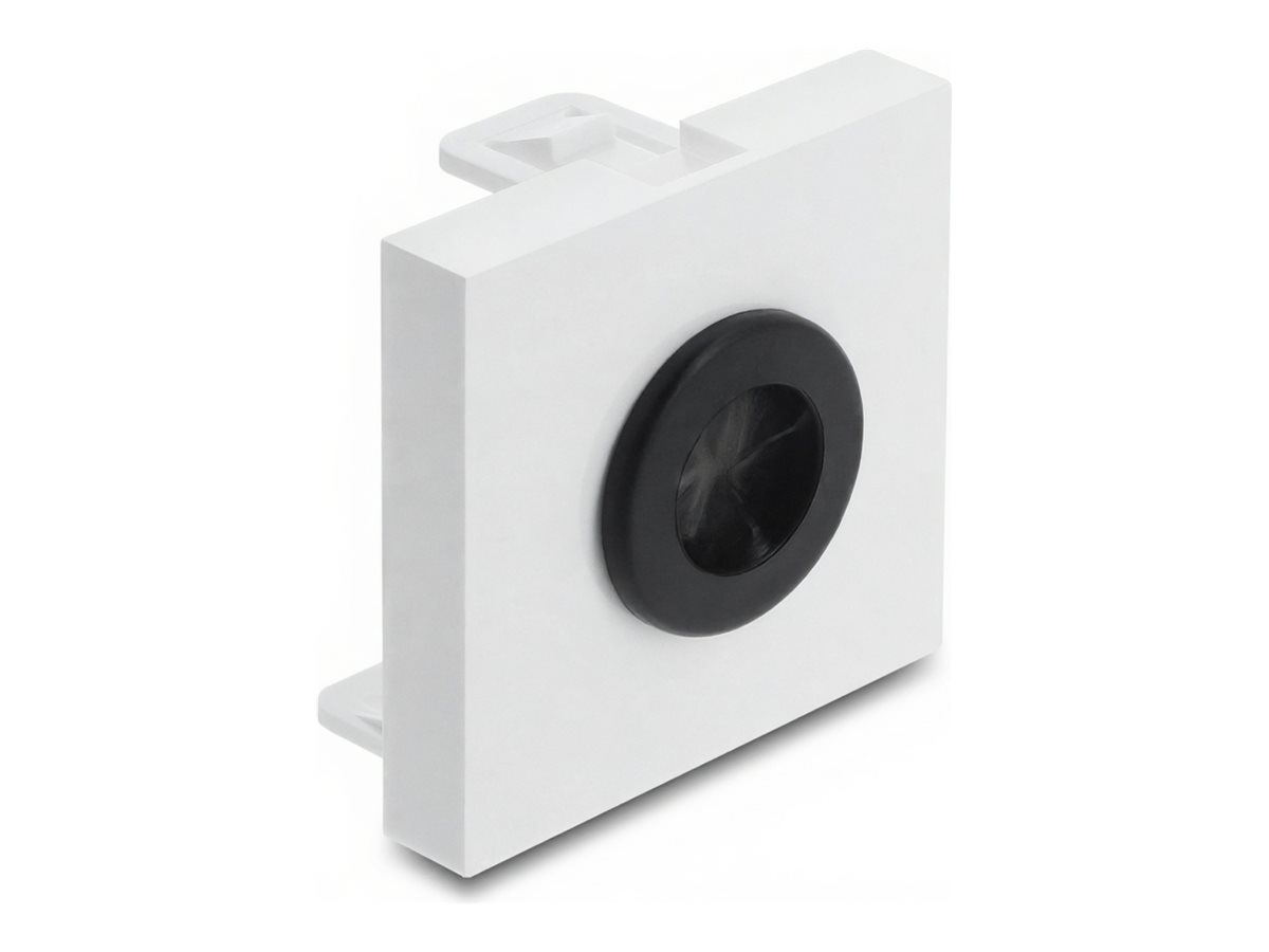 Delock Easy 45 - klik i-modul - kabelgennemføringer, runde, diameter 14 mm - hvid, sort