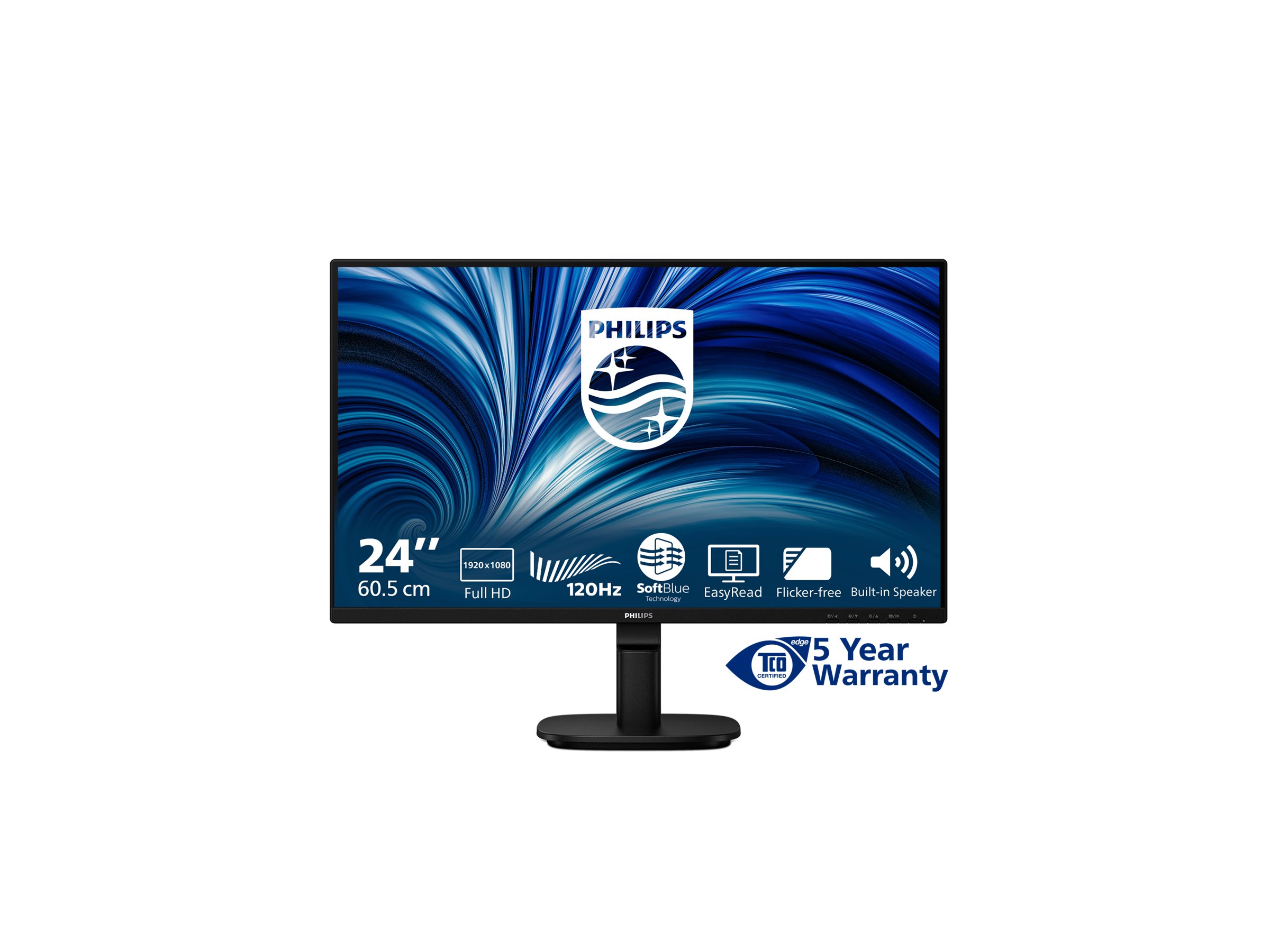Philips 24B2N2200 24" IPS 1920 x 1080 (Full HD) VGA (HD-15) HDMI DisplayPort 120Hz