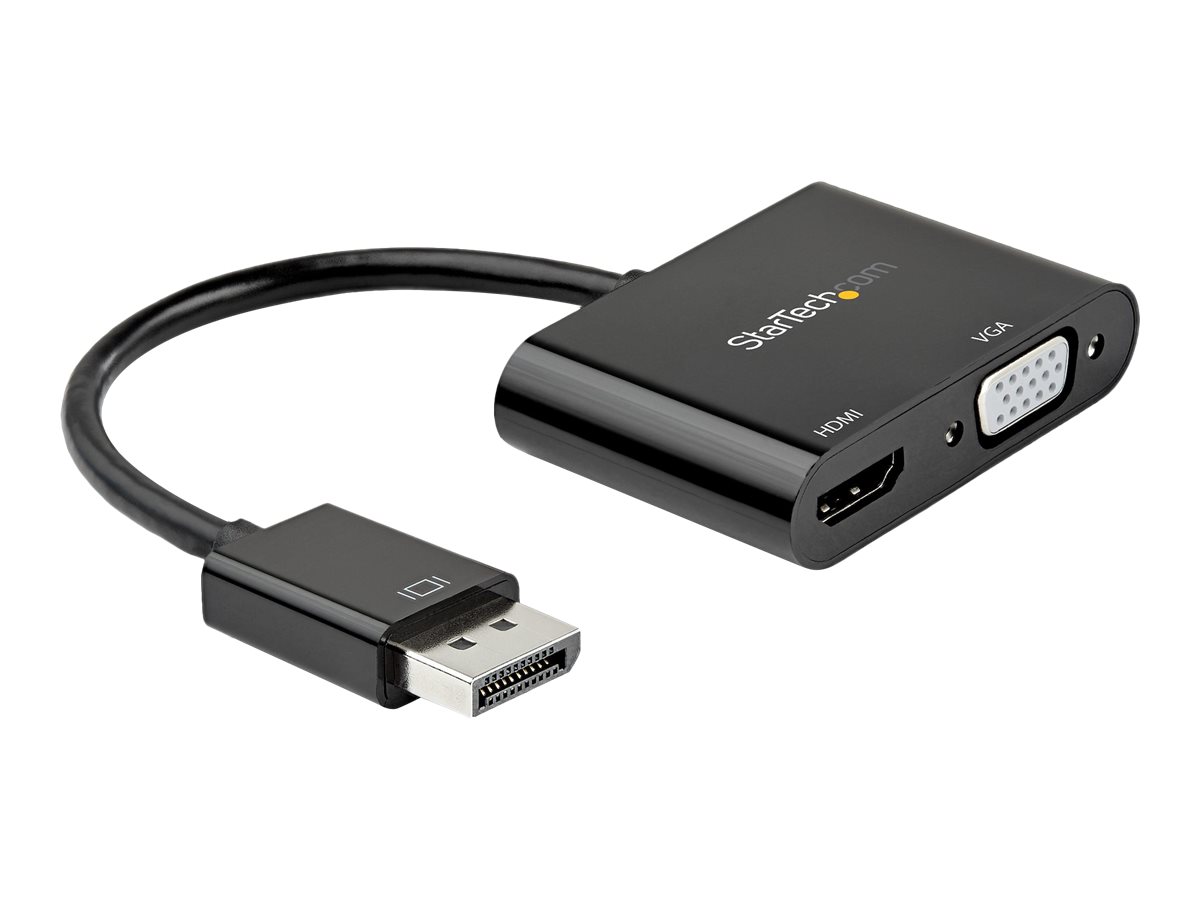 StarTech.com DisplayPort to HDMI VGA Adapter, DisplayPort 1.2 HBR2 to HDMI 2.0 (4K 60Hz) or VGA 1080p Converter Dongle, DP to HDMI or VGA Monitor billede