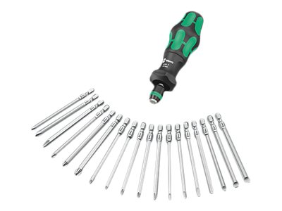 Wera Kraftform Kompakt Turbo - Skruetrækkerhåndtag - 146 mm - 6.35 mm