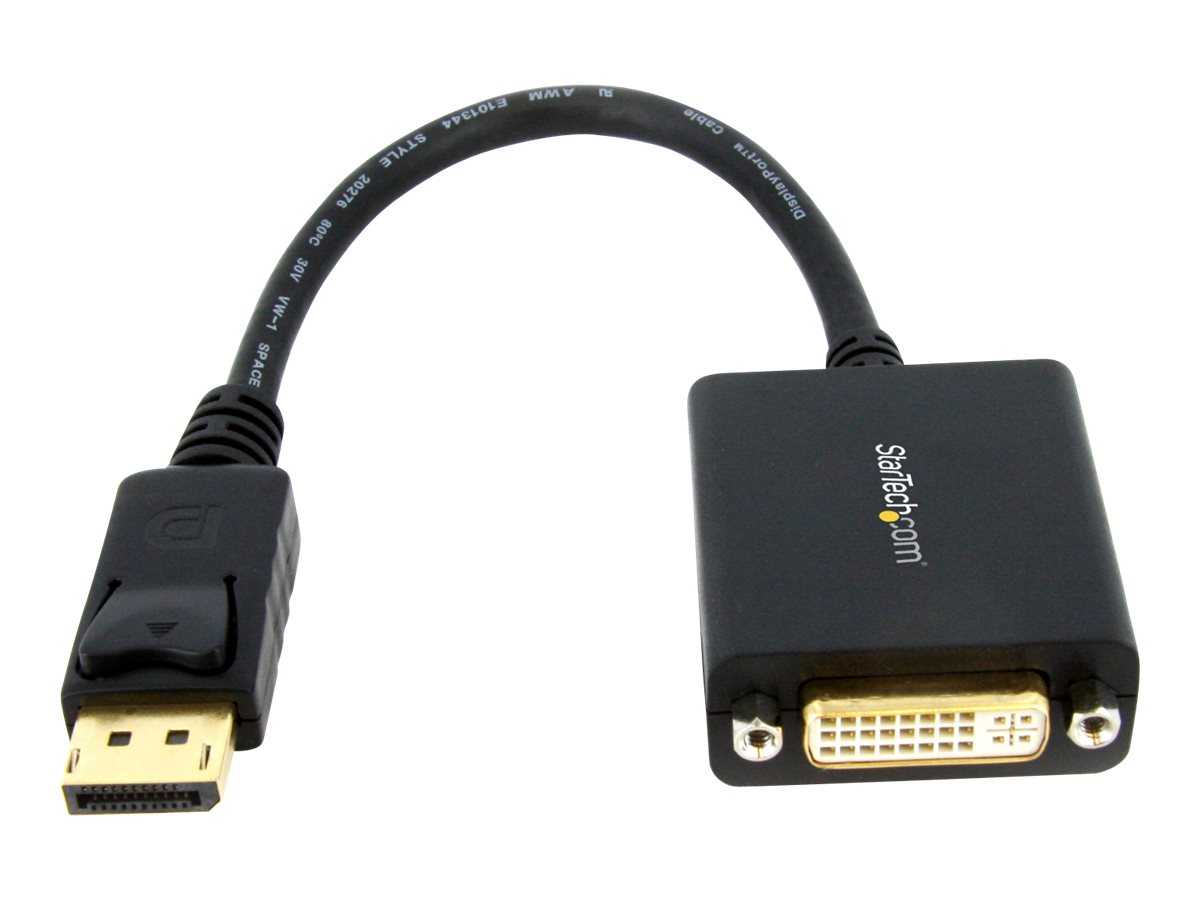 StarTech.com DisplayPort to DVI-D Adapter - 1920x1200 - Passive DVI Video Converter with Latching DP Connector (DP2DVI2) DisplayPort adapter 15.2cm billede