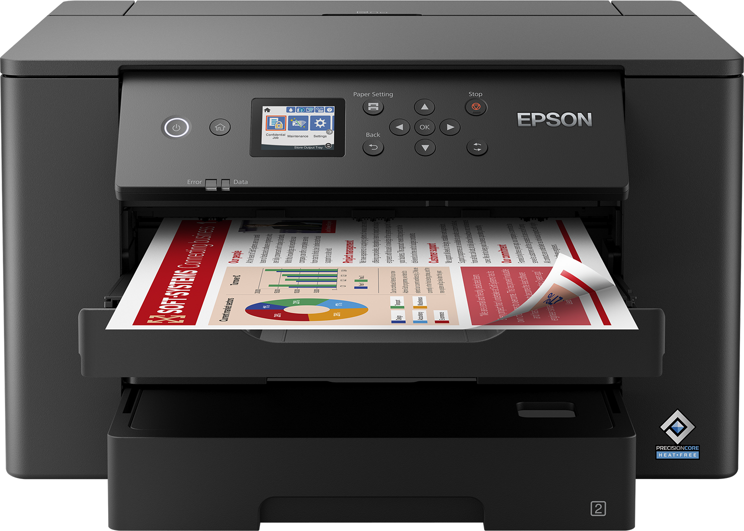 Epson WorkForce WF-7310DTW - Printer - farve - Duplex - blækprinter - A3 - 4800 x 2400 dpi - op til 25 spm (mono) / op til 12 spm (farve) - kapacitet: 500 ark - USB 2.0, LAN, Wi-Fi(n)