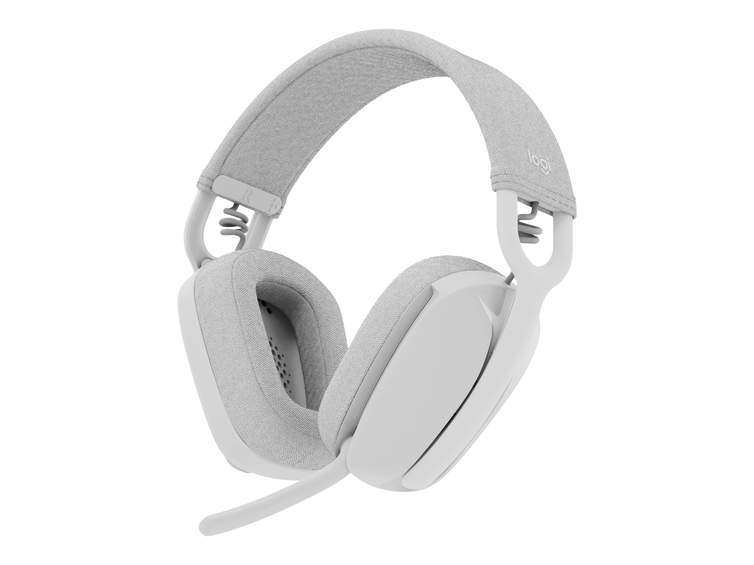 Logitech Zone Vibe 100 Lightweight Wireless Over Ear Headphones - Noise Canceling Microphone - OFF WHITE