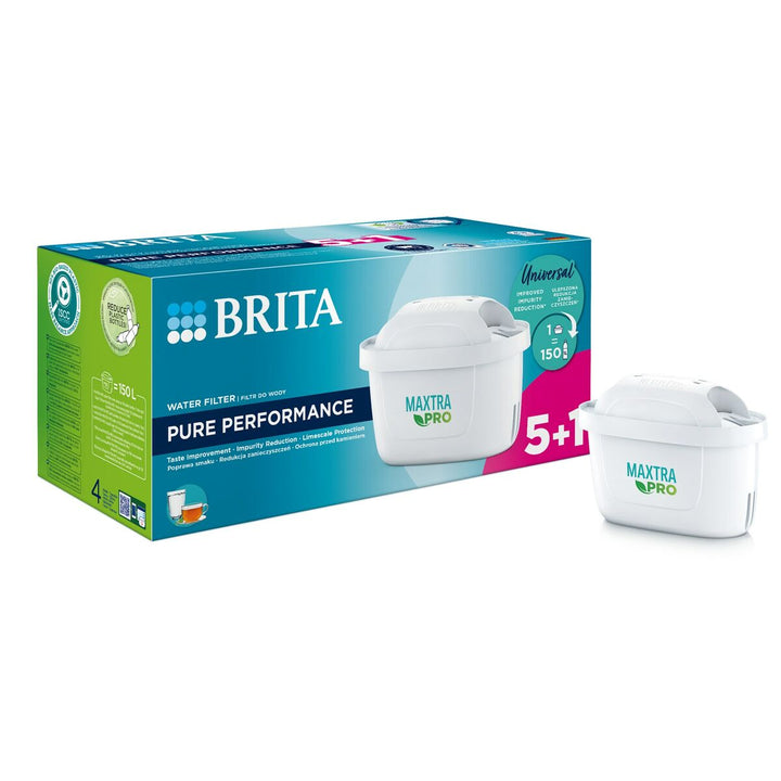 Brita MAXTRA PRO Pure Performance Kande vandfilter 6. stk Hvid