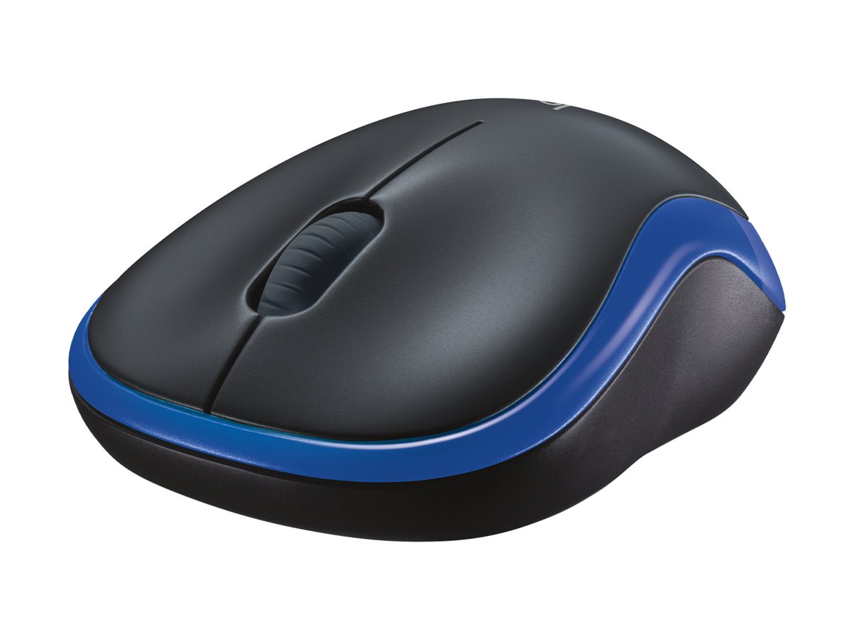 Logitech Wireless Mouse M185 - Mus - trådløs - 2,4 GHz - trådløs modtager (USB) - blå (910-002239)