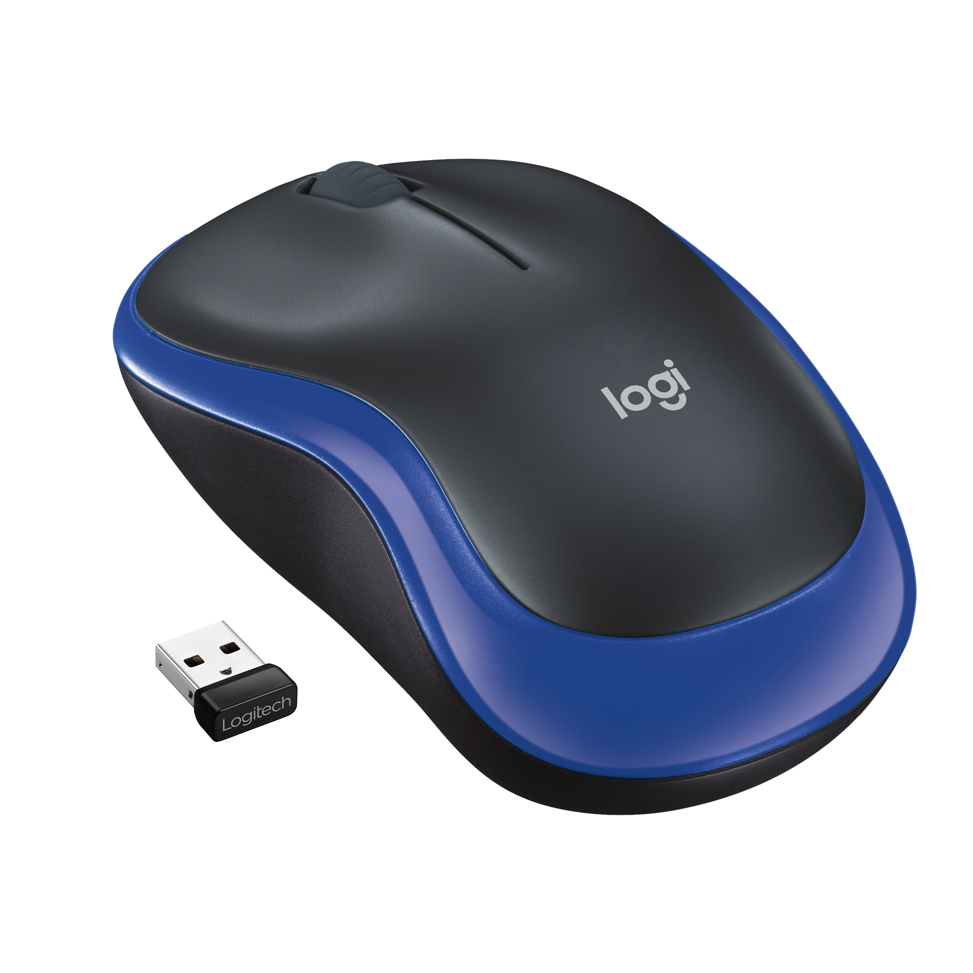 Logitech M185 - Mus - optisk - trådløs - 2.4 GHz - trådløs modtager (USB) - blå