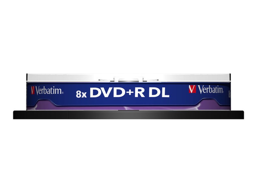 Verbatim - 10 x DVD+R DL - 8.5 GB 8x - sølvmatteret - spindle