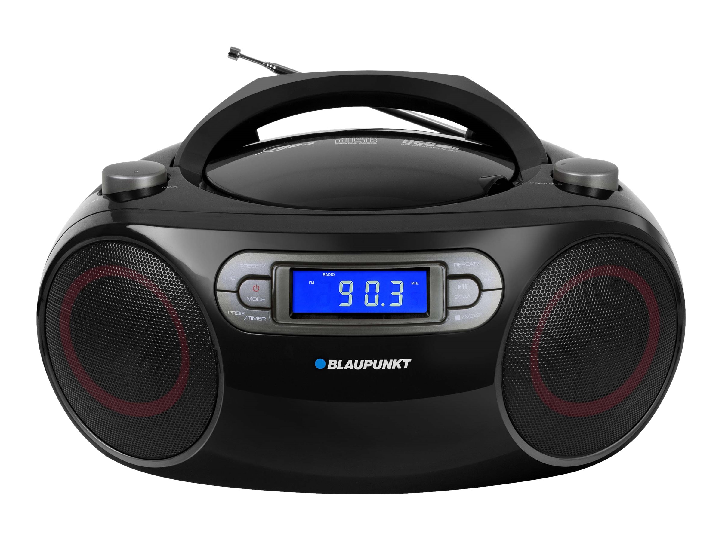 Radio Blaupunkt Boombox Blaupunkt BB18BK FM PLL/CD | MP3 | USB | KLOKKER/ALARM