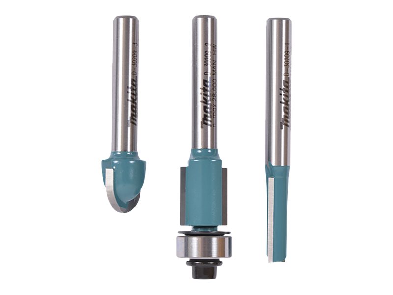 Makita - Router-bitsæt - 3 stykker - for Makita DRT50Z, RT001GM205