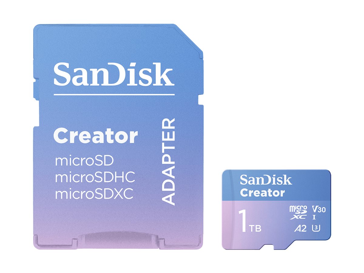 SanDisk Creator microSDXC UHS-I Memory Card 1TB 190MB/s