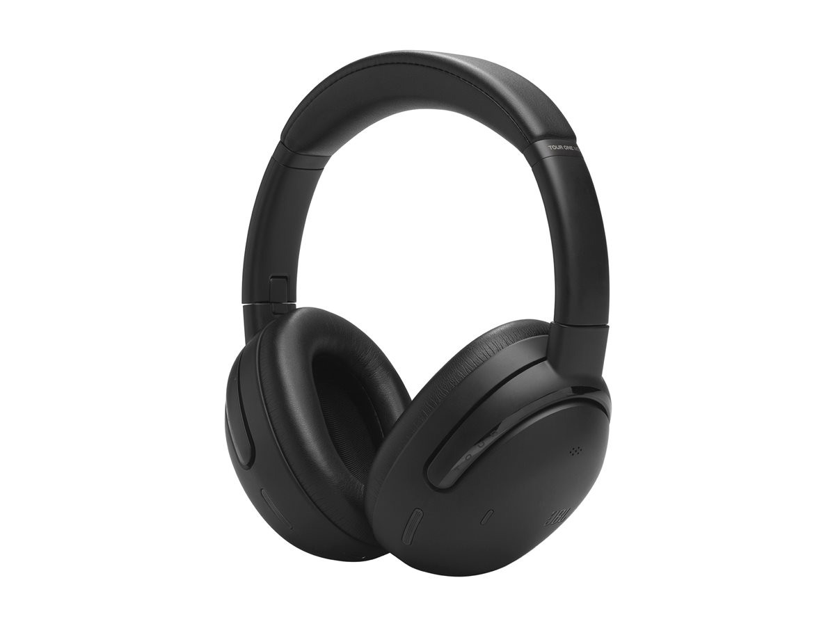 JBL Tour ONE M3 - Hovedtelefoner med mik. - fuld størrelse - Bluetooth - trådløs, kablet - aktiv støjfjerning - 3,5 mm jackstik, USB-C - sort - Zoom Certified