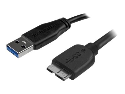 StarTech.com 3m 10ft Slim USB 3.0 A to Micro B Cable M/M - Mobile Charge Sync USB 3.0 Micro B Cable for Smartphones and Tablets (USB3AUB3MS) USB-kabel