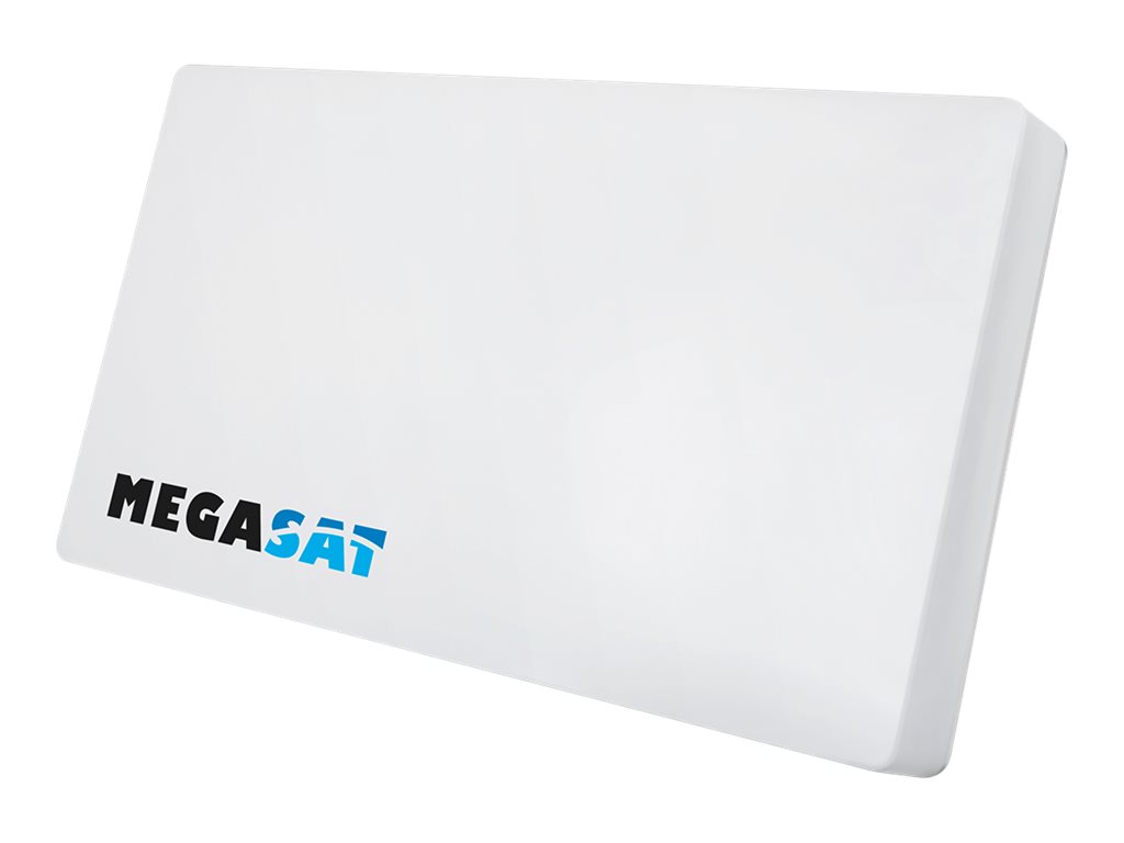 Megasat Profi-Line D4 - Antenne - flad, parabolsk - TV - 33 dBi (for 12.75 GHz) - quad LNB - Til montering på væg, mast, vindue