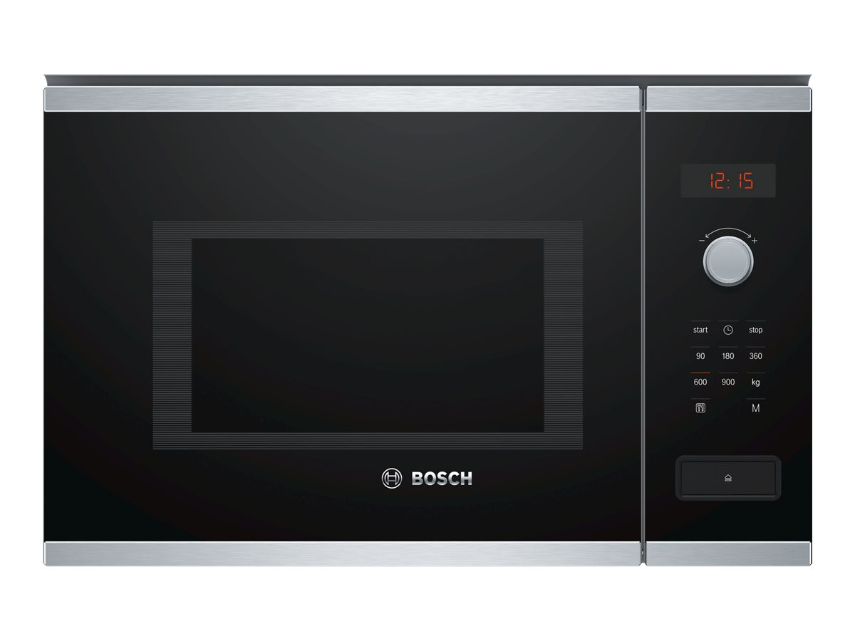 Bosch Serie | 4 BFL553MS0 - Mikrobølgeovn - til indbygning - 25 liter - 900 W - rustfrit stål