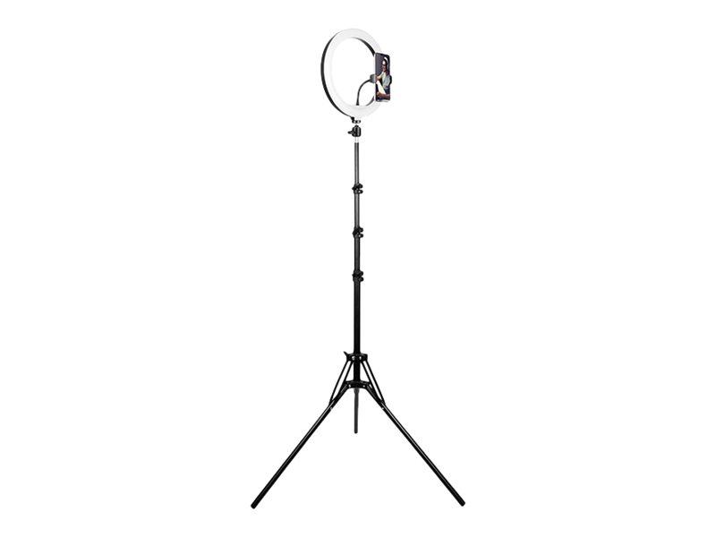 Tracer Ring light. Telefonholder til live streaming med LED-ringlys.