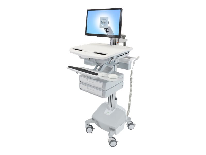 Ergotron StyleView Vogn med hjul LCD-display/tastatur/mus/CPU/notebook/stregkodescanner Op til 24"