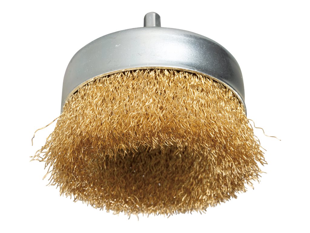 Makita - Trådkopbørste - for træ, metal, lak, rust - 80 mm - 1/4 - sekskantet - for Makita 6408, DDF482Z, DDF485RTJ, DDF485RTJ3, DDF486RTJ, DDF486Z