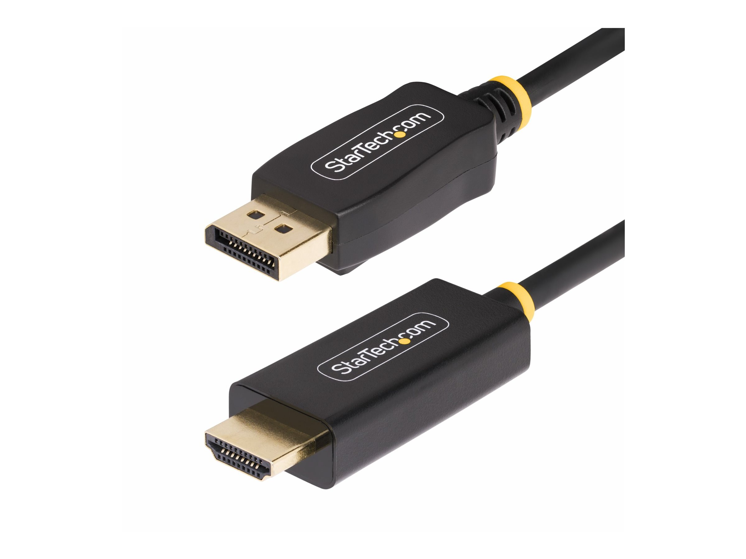StarTech.com 6.6ft (2m) DisplayPort to HDMI Adapter Cable, 4K 60Hz with HDR, DP to HDMI 2.0b, Active Video Converter, DisplayPort Desktop to HDMI