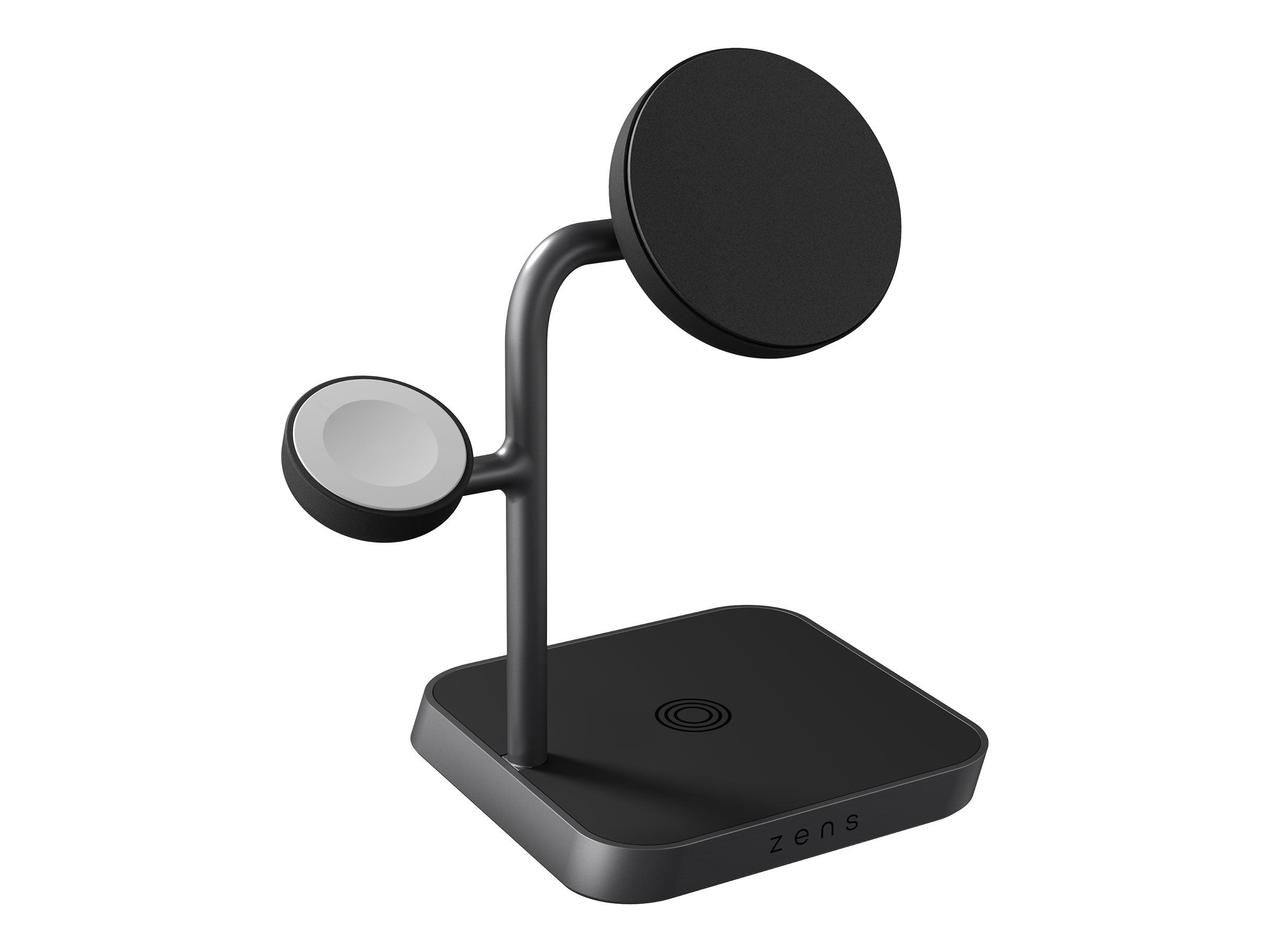 Trådløs oplader 3-i-1 med magnet - Zens Alum Series, sort