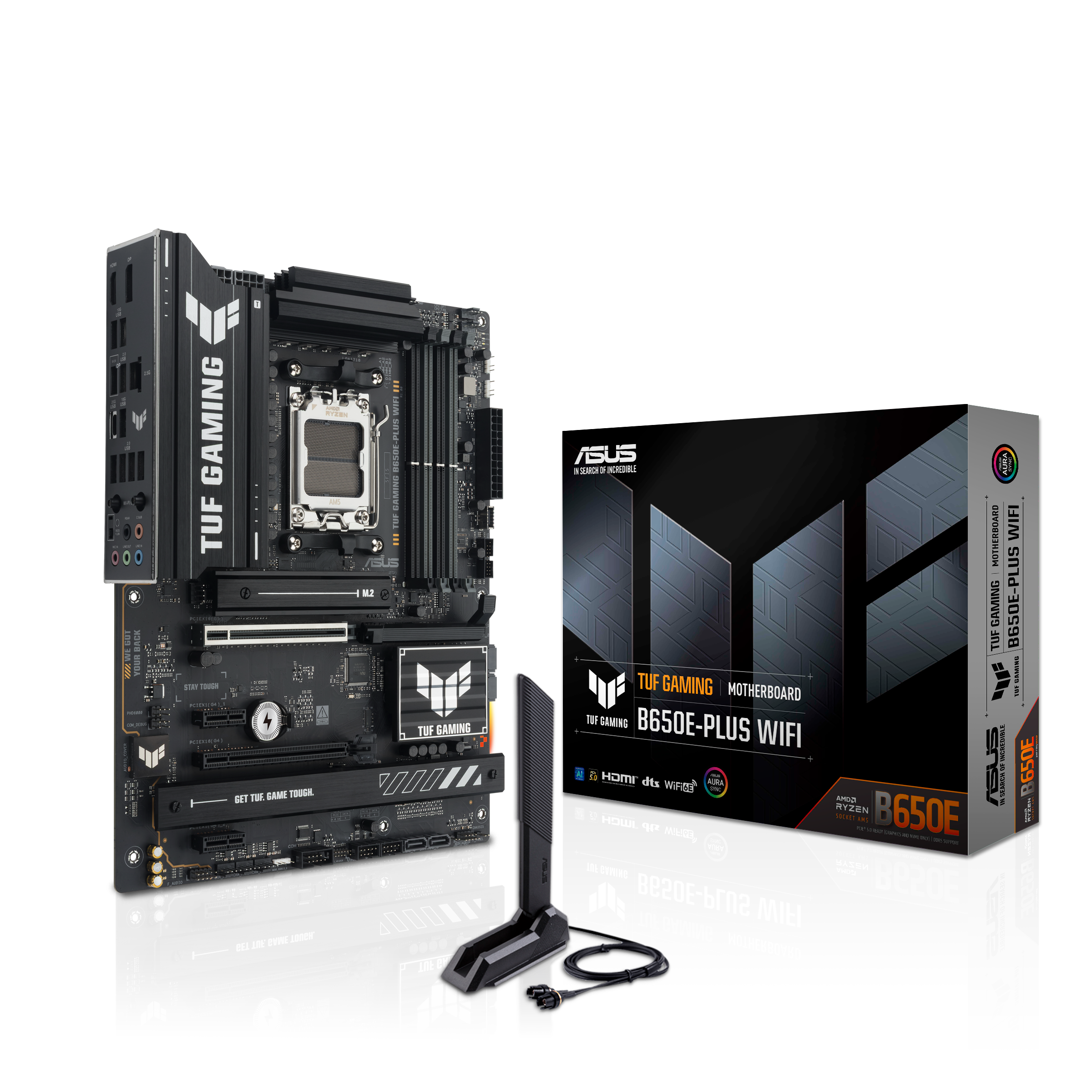 ASUS TUF GAMING B650E-PLUS WIFI Bundkort - AMD B650 - AMD AM5 - DDR5 RAM - ATX