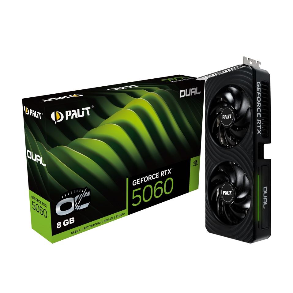 Palit GeForce RTX 5060 DUAL OC - 8GB GDDR7 RAM - Grafikkort