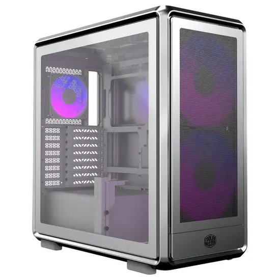 Cooler Master MasterFrame 600 Mesh - MT - SSI CEB - sidepanel med vindue (hærdet glas) (ATX) - sølv - USB/Lyd