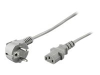 goobay Strøm CEE 7/7 (male) - Strøm IEC 60320 C13 Grå 2m Strømkabel
