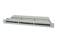 DIGITUS DN-91624S - Patch-panel - CAT 6 - RJ-45 X 24 - grå, RAL 7035 - 1U - 19