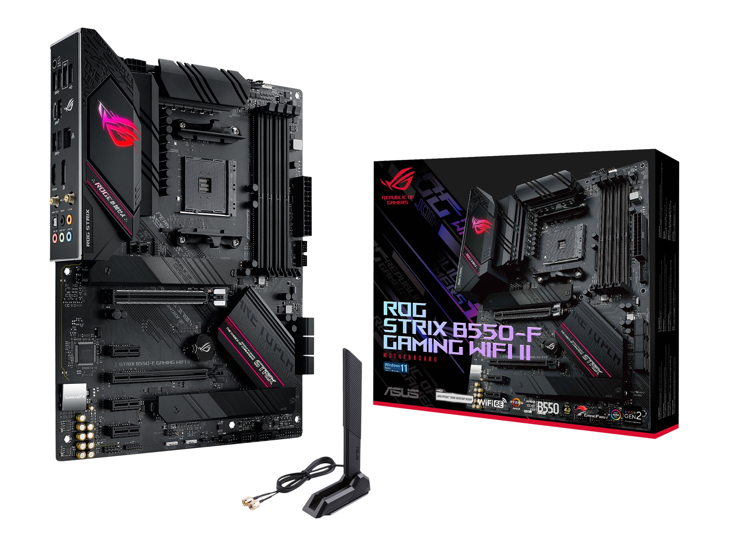 ASUS ROG STRIX B550-F GAMING WIFI II Bundkort - AMD B550 - AMD AM4 socket - DDR4 RAM - ATX