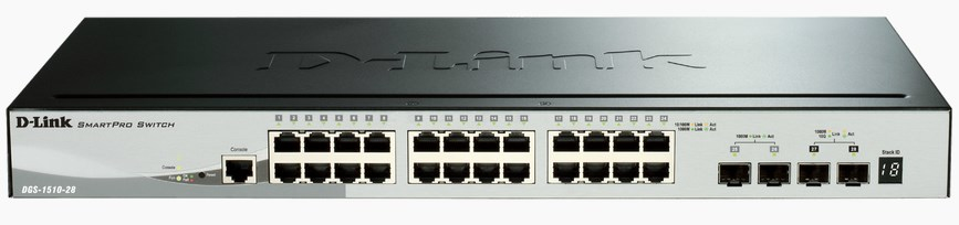 D-link Dgs-1510-28x/e 24 X 100/100/1000 + 4 X 10g Sfp+ L3 Managed Switch