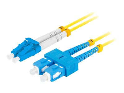 Lanberg G657A1 optisk fiberkabel SC/UPC - gul, 1 m, duplex