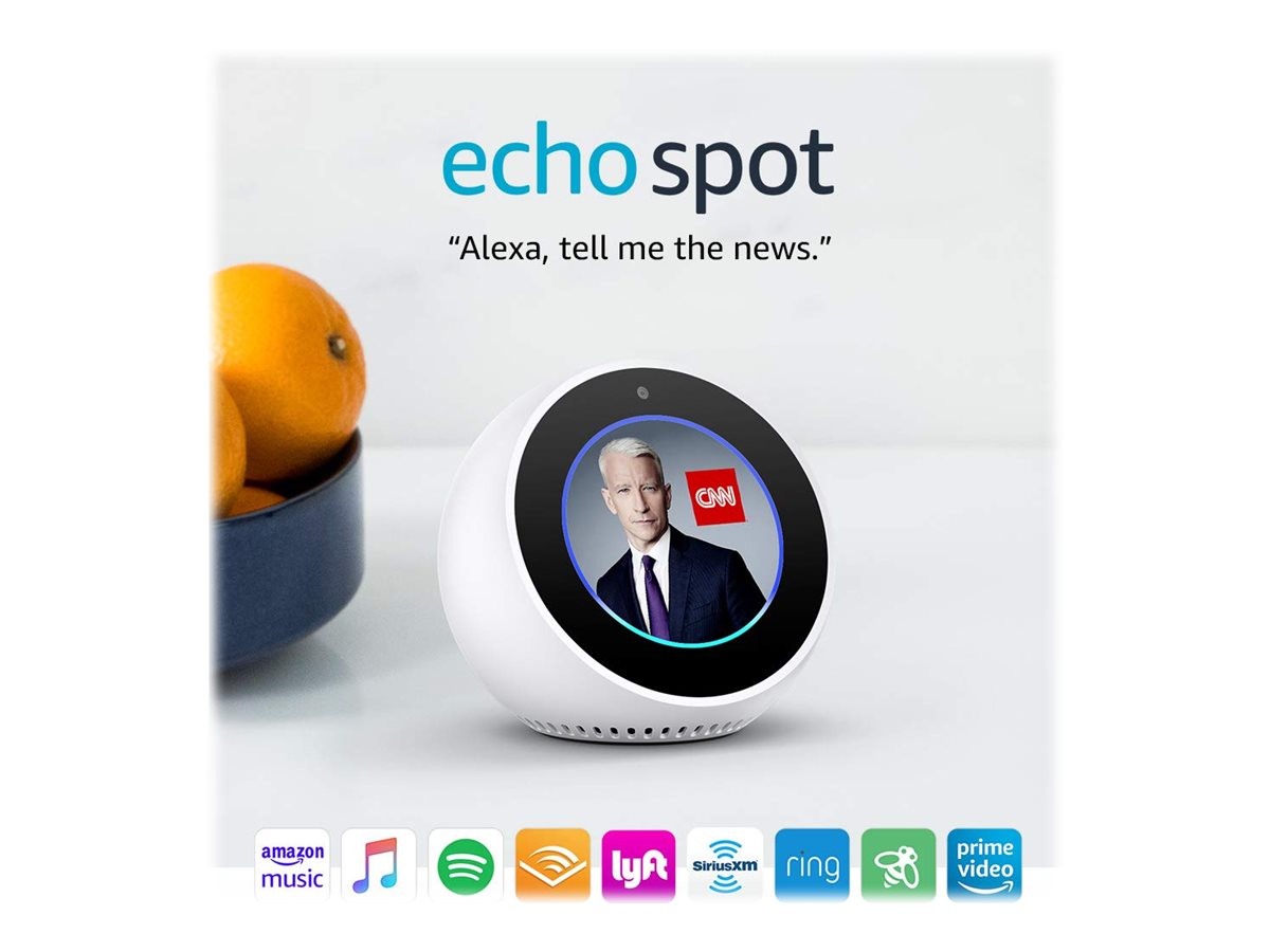 Amazon - Echo Spot (2024) Smart Clock With Powerfull Sound And Alexa