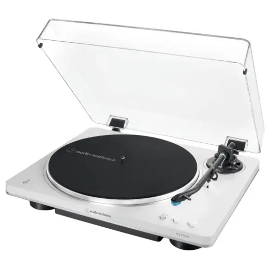 Audio-Technica AT-LP70XBT, Bæltedrevet pladespiller, Fuld automatisk, Sølv, Hvid, Aluminium, 33 1/3,45 rpm, DC motor