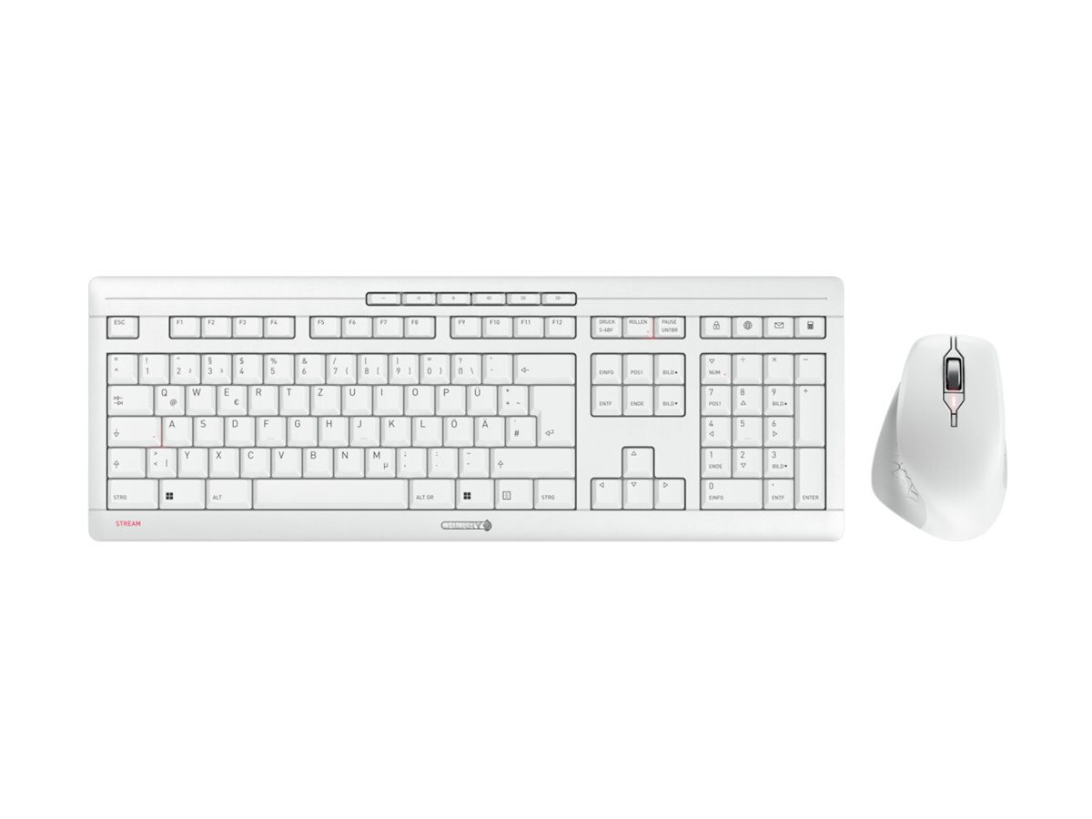 CHERRY STREAM DESKTOP COMFORT Sæt med mus og tastatur Saks Trådløs Tysk