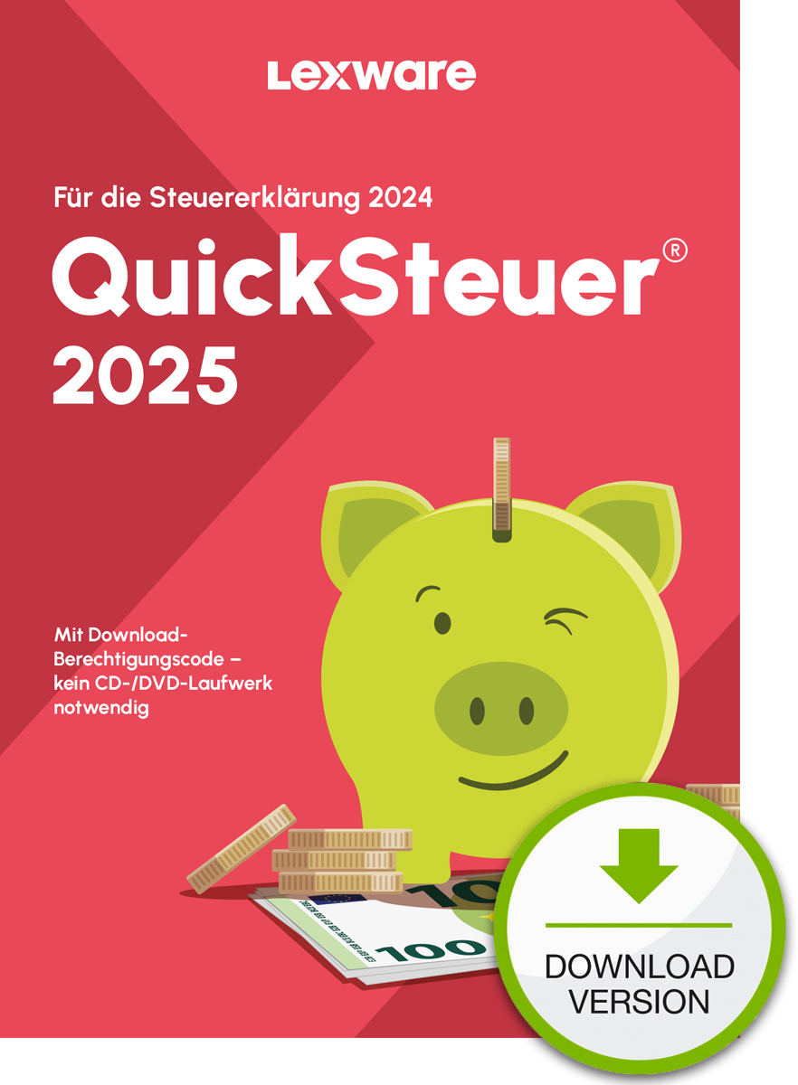 Lexware QuickSteuer 2025 Download Selvangivelse 1 licens(er)