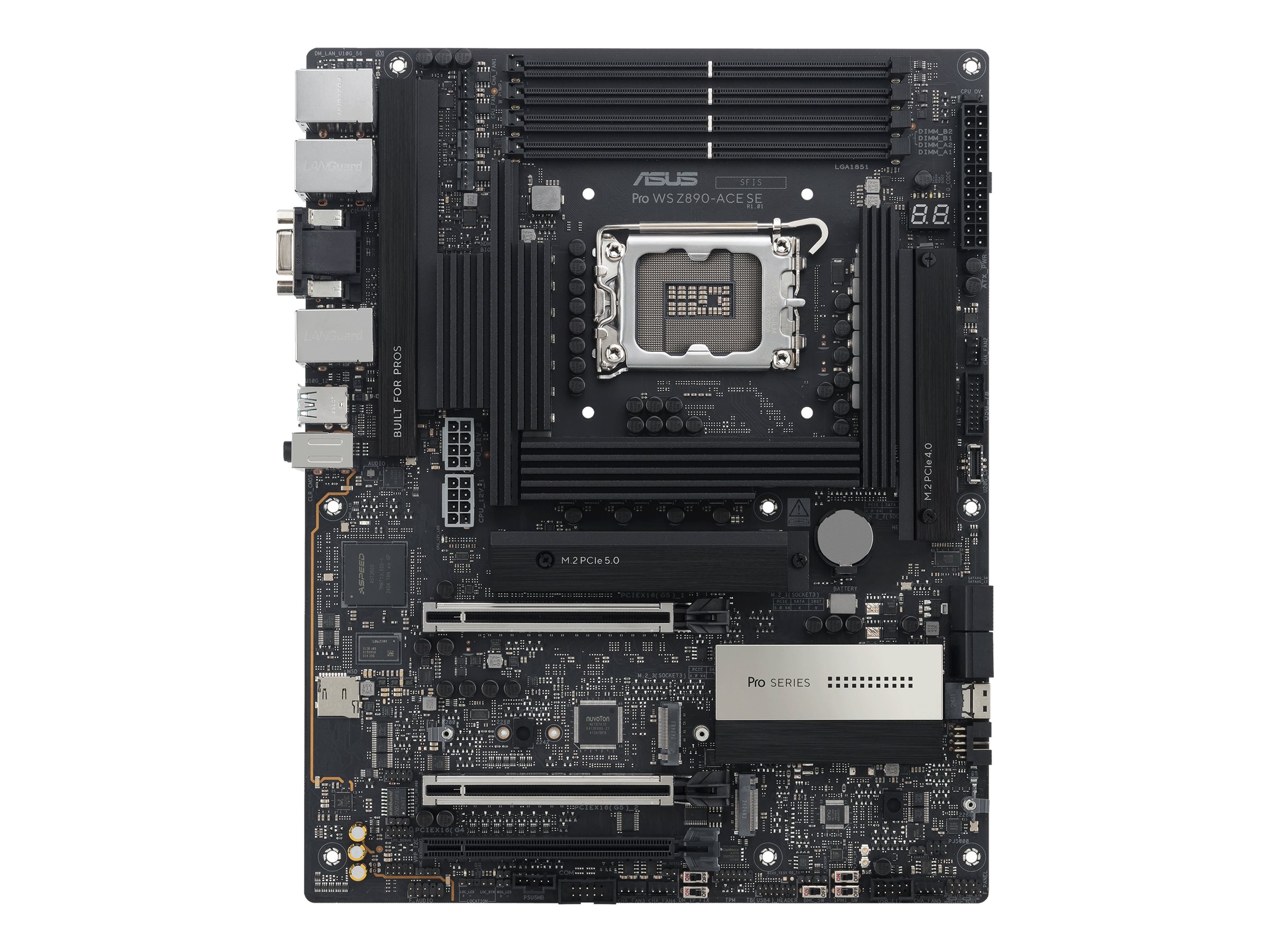 ASUS PRO WS Z890-ACE SE Bundkort - Intel Z890 - Intel LGA1851 socket - DDR5 RAM - ATX