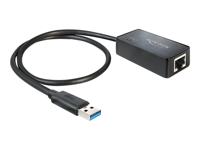 Delock Adapter USB 3.0 > Gigabit LAN 10/100/1000 Mb/s - Netværksadapter - USB 3.0 - Gigabit Ethernet