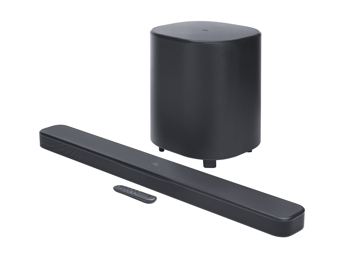 JBL Bar 500 Mk2 - Lydbarsystem - til hjemmebiograf - 5.1-kanal - trådløs - Bluetooth, Wi-Fi 6 - App-kontrolleret - sort