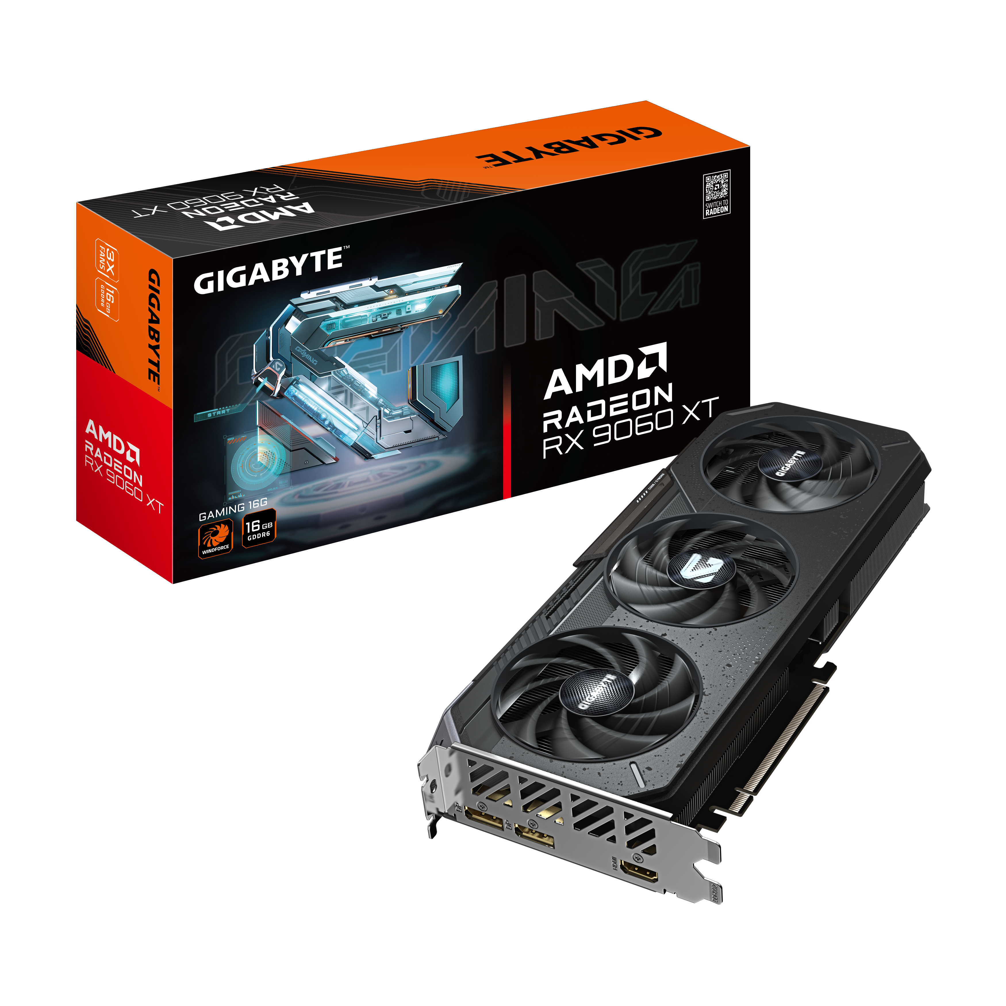 GIGABYTE Radeon RX 9060 XT GAMING - 16GB GDDR6 RAM - Grafikkort