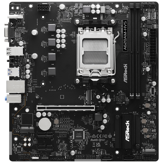 ASRock A620AM-HVS Bundkort - AMD A620A - AMD AM5 socket - DDR5 RAM - Micro-ATX