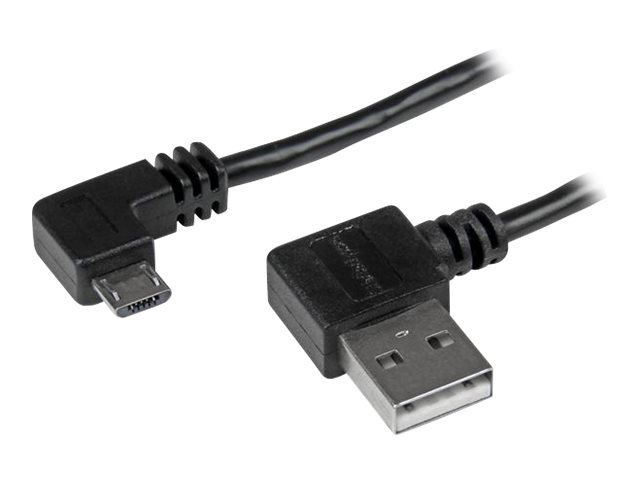 StarTech.com 2m 6 ft Micro-USB Cable with Right-Angled Connectors - M/M - USB A to Micro B Cable - 6ft Right Angle Micro USB Cable (USB2AUB2RA2M)