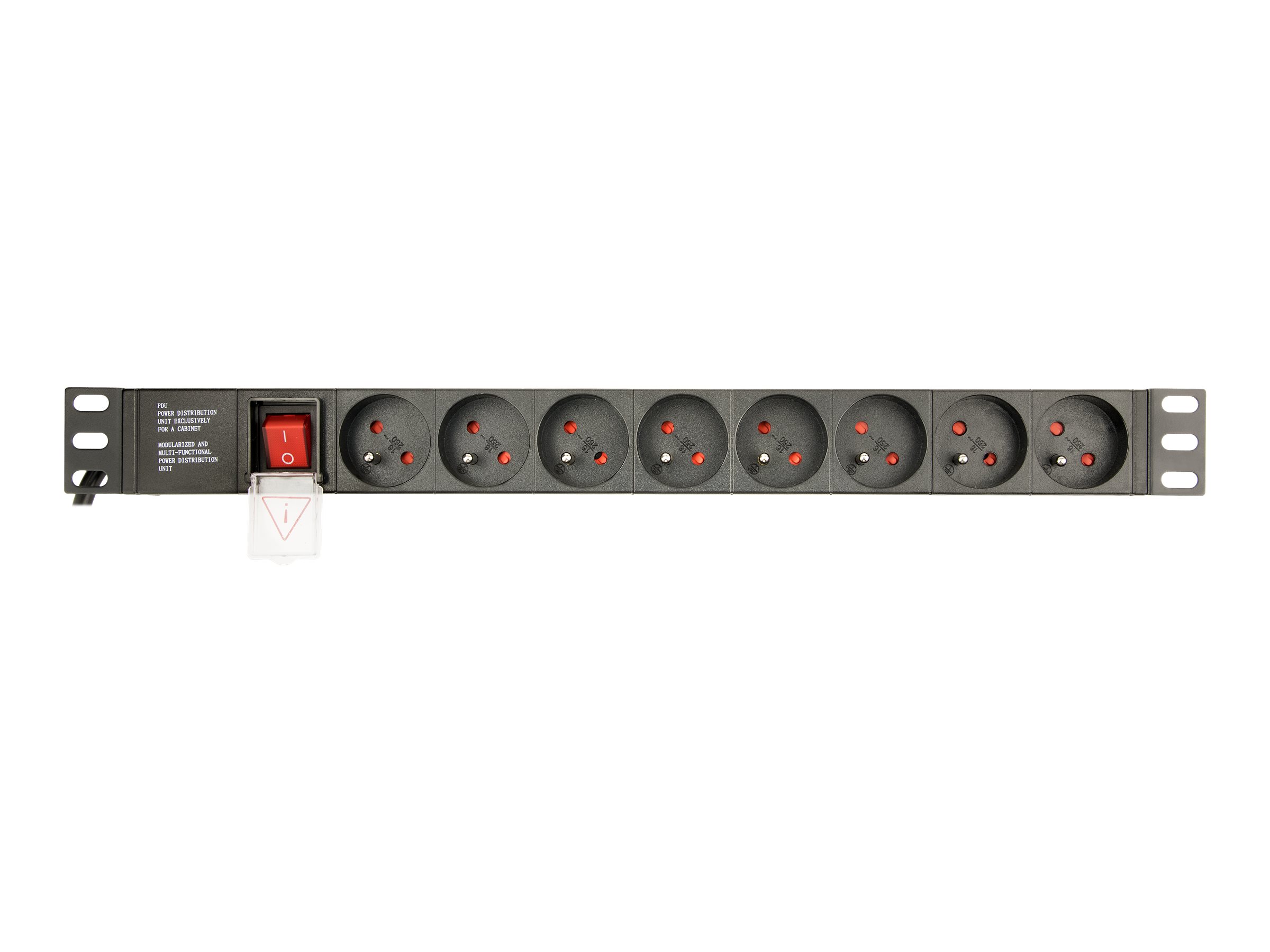 EnerGenie EG-PDU-014-FC14 Strømfordelingsenhed 8-stik 16A Sort 3m