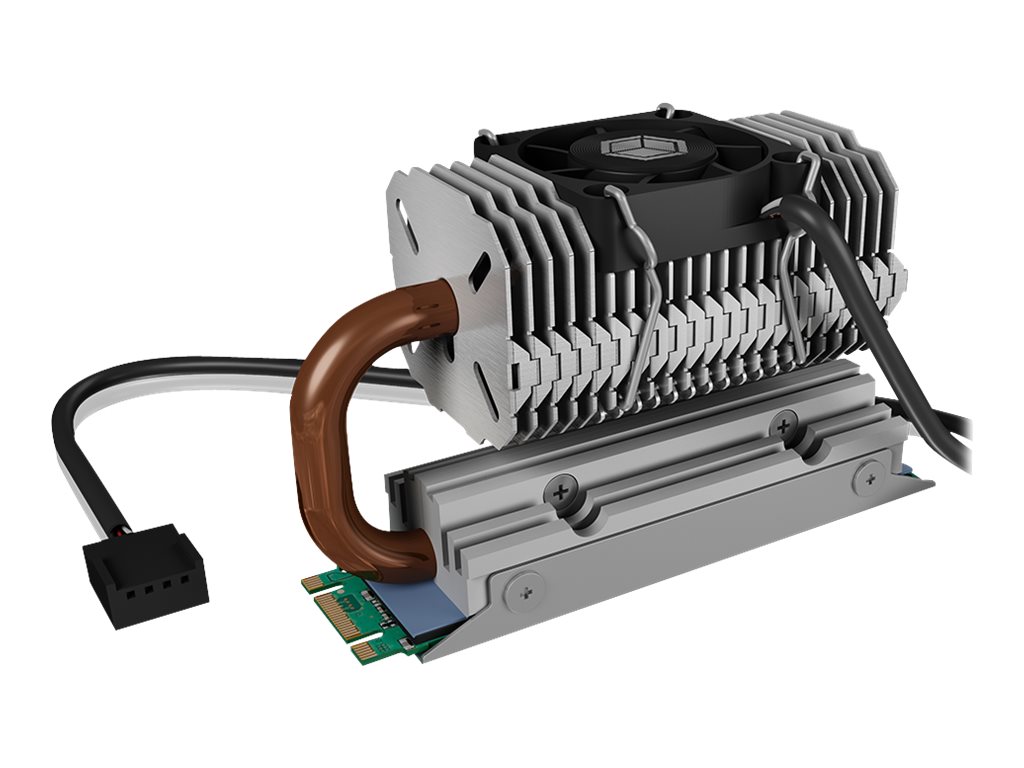 ICY BOX IB-M2HSF-705 - Solid state-drevkøler - M.2 Card - DC 12 V - sølv