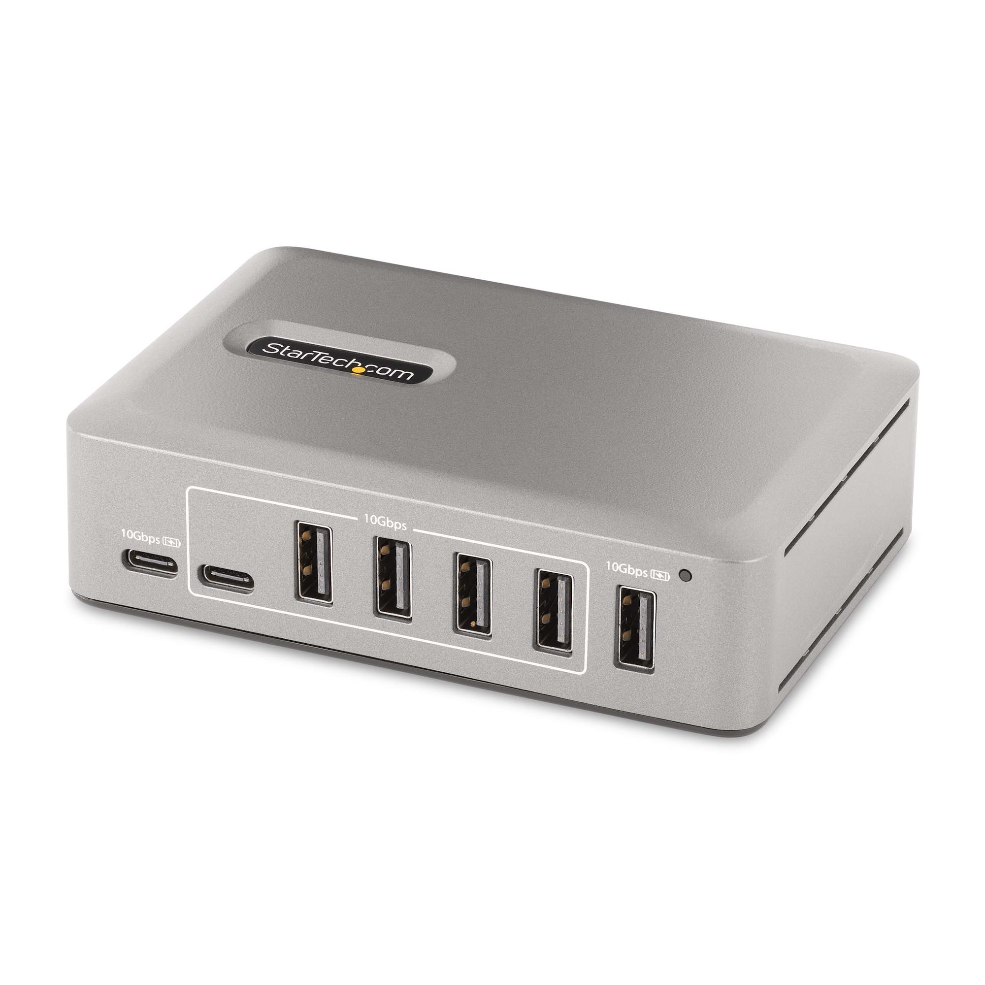 StarTech.com 10-Port USB-C Hub, 8x USB-A + 2x USB-C, Self-Powered w/ 65W Power Supply, USB 3.1 10Gbps Hub w/ BC1.2 Charging, Desktop/Laptop USB Hub