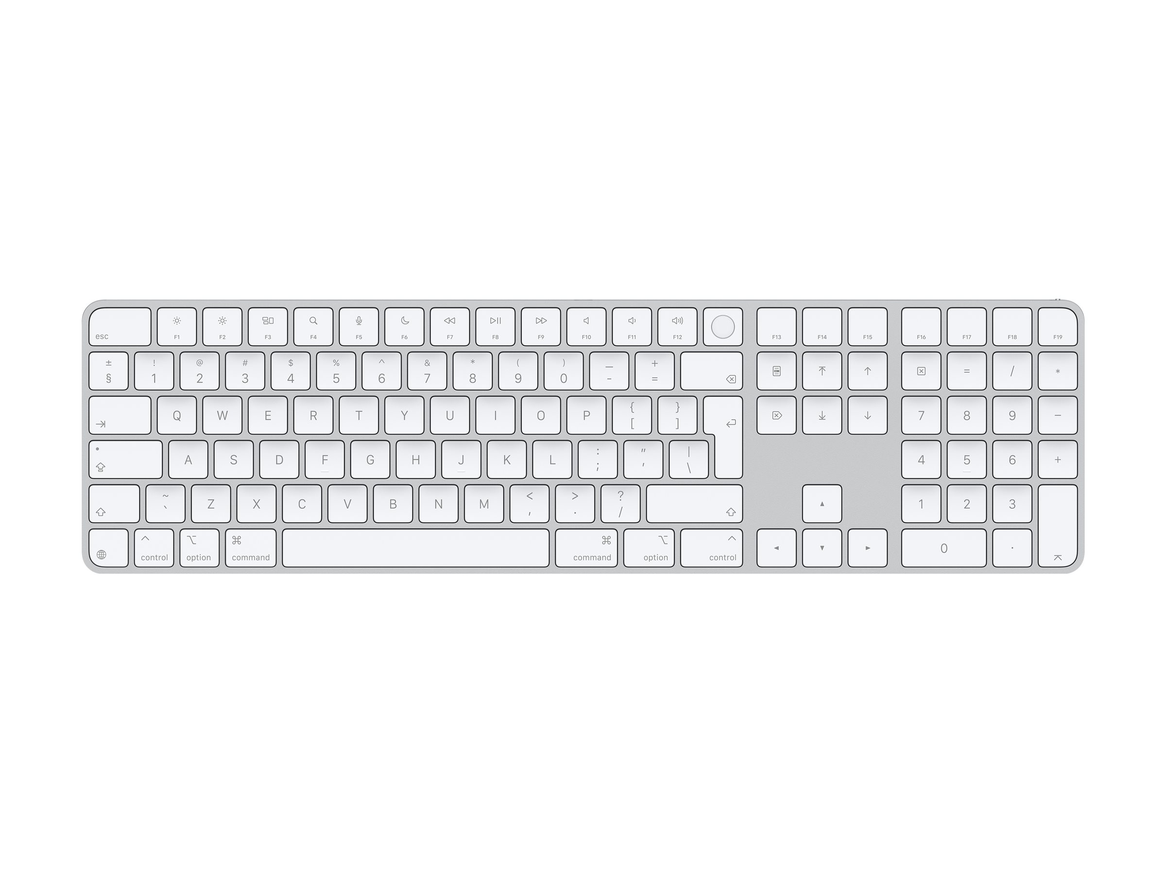 Apple Magic Keyboard with Touch ID and Numeric Keypad Tastatur Trådløs Internationalt engelsk
