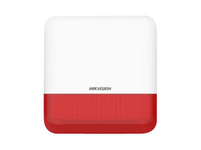 Hikvision DS-PS1-E-WE-RED, Rød, Hvid, Acrylonitrilbutadienstyren, Væg, IP65, 1 stk, 190 mm