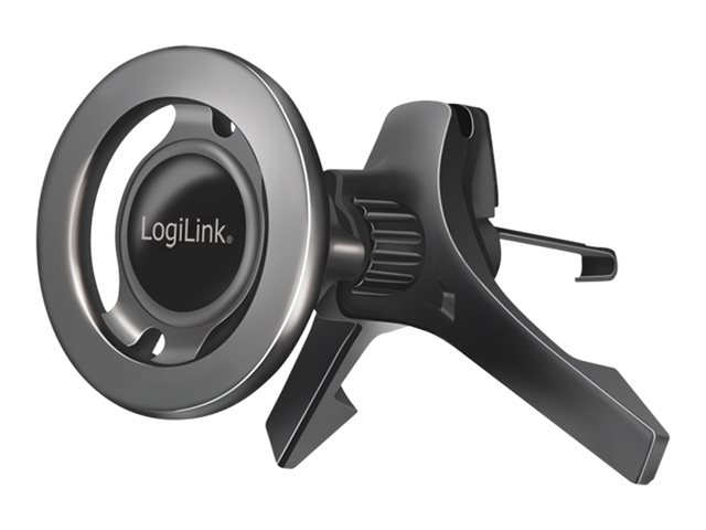 LogiLink Magnetic 3-point smartphone holder for car air vent, black